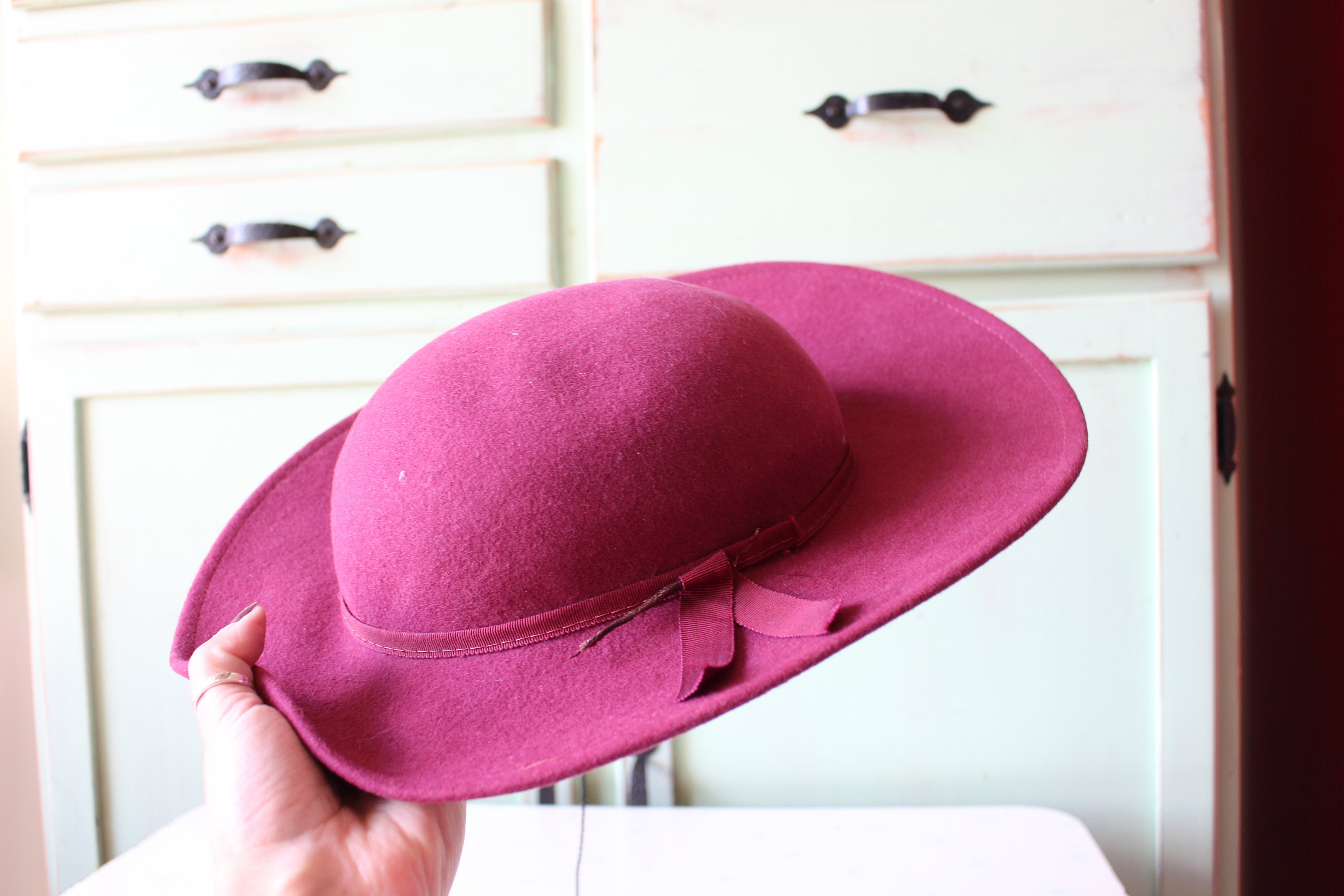 Tangerine felted wool Carmen San Diego hat San Diego Hat CoThe Orchid Hill Hat | Hobie Surf Shop main image 3