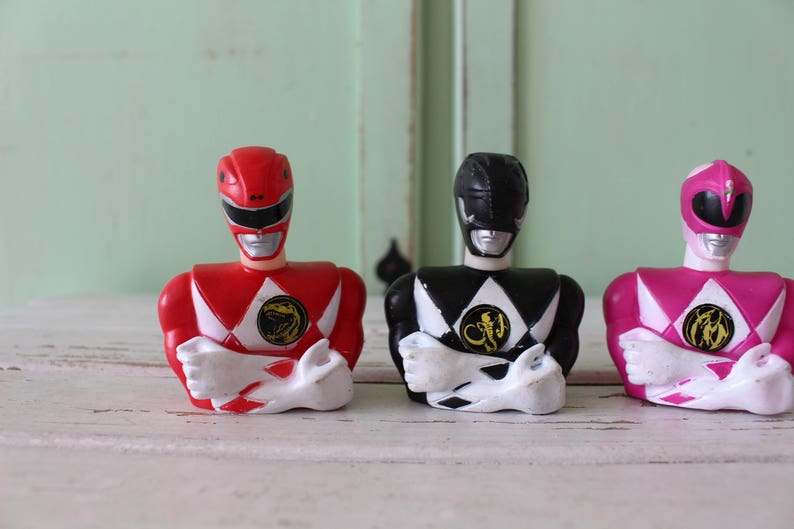 1993 Vintage POWER RANGERS Toy Set of 3..instant collection. Etsy