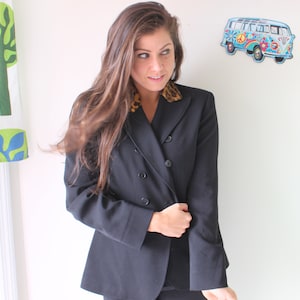 1990s LEOPARD Print Jacket..retro. 1980s. rad. 1990s. ralph lauren. jacket. fall. winter. black blazer. animal print. hipster.