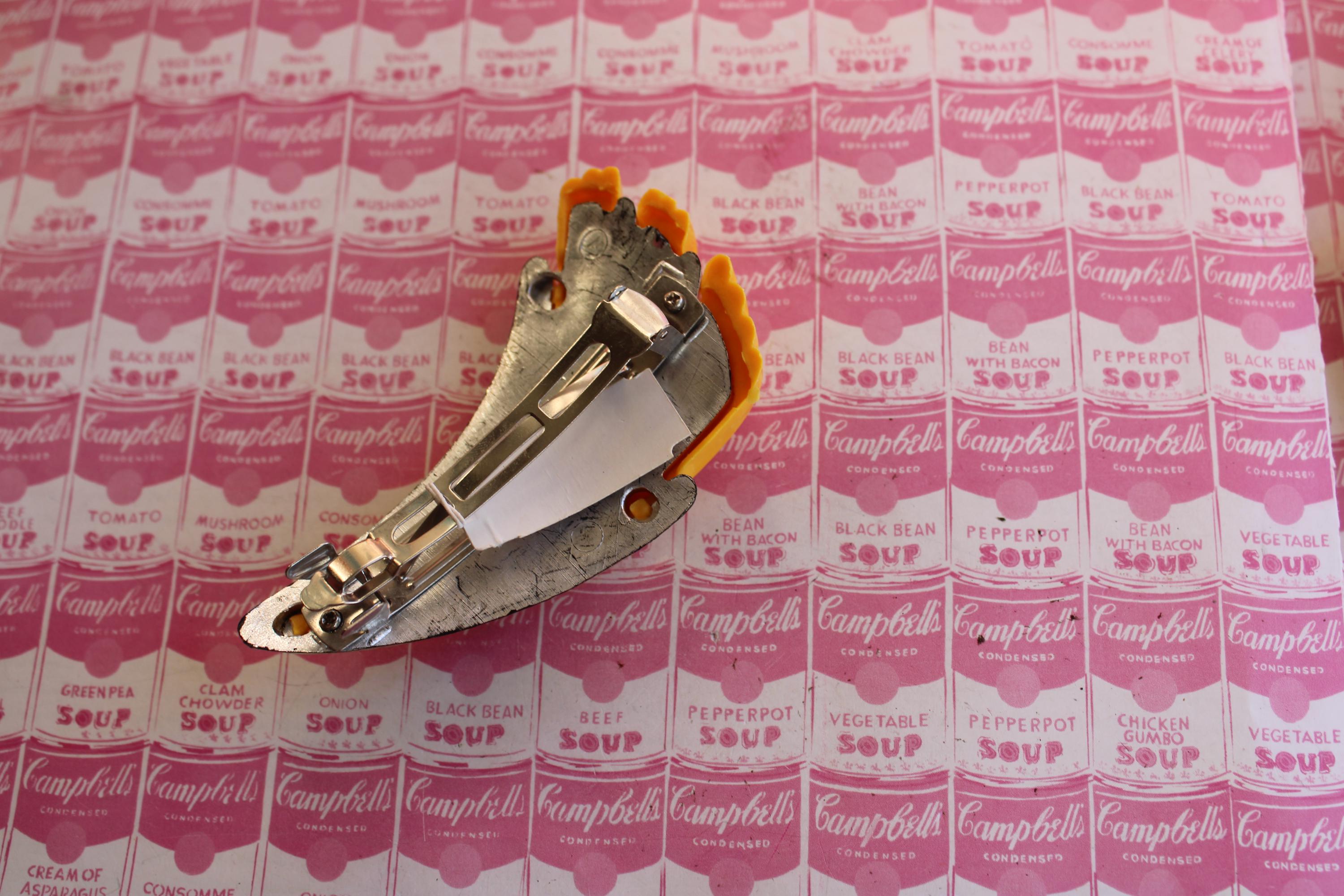 Barrette à Cheveux Vintage En Métal Doré - Années 80 - Longueur 7 Cm - Décoration Nœud - Pour Tous Types De Cheveux