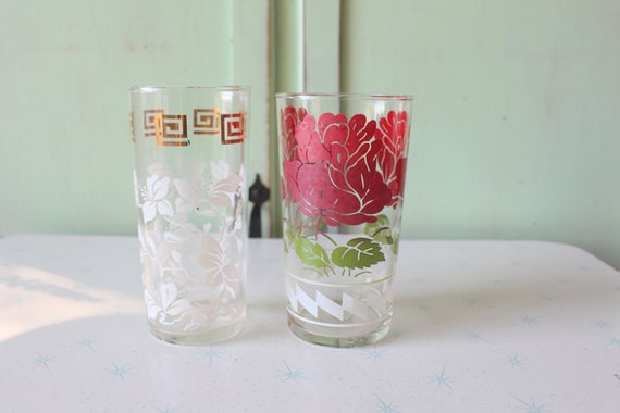 RETRO Vintage ATOMIC Juice Glass Set of 3.retro Kitchen. Groovy