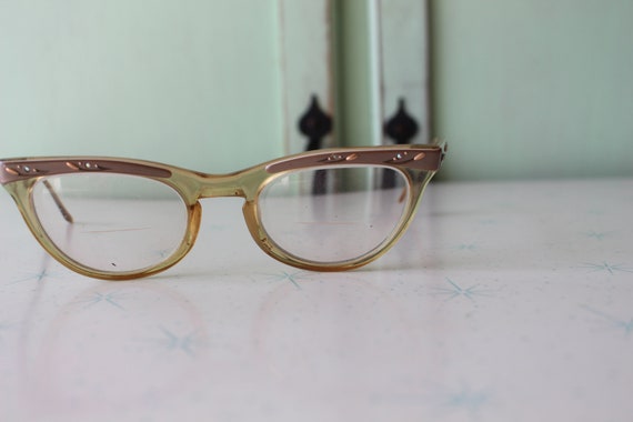 1950s 1960s Winged Cat Eye Glasses....vintage eye… - image 3