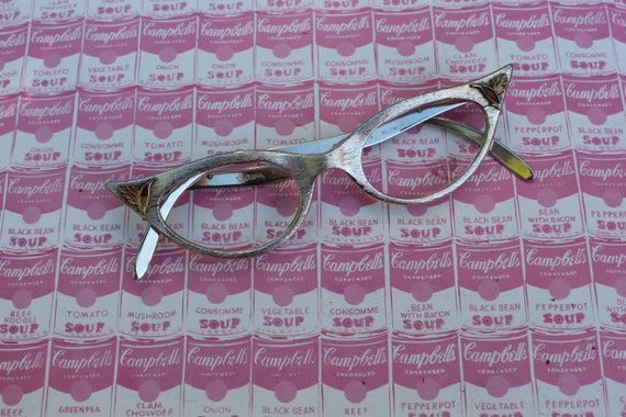 1950s 1960s Cat Eye Glasses...vintage eyewear. fa… - image 2