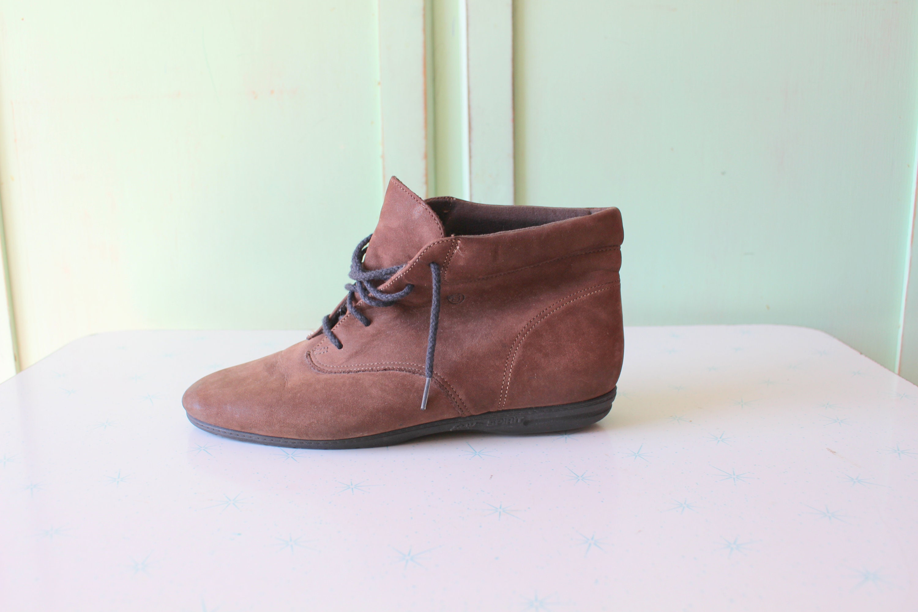 1980s BROWN LEATHER Ankle Bootssize 