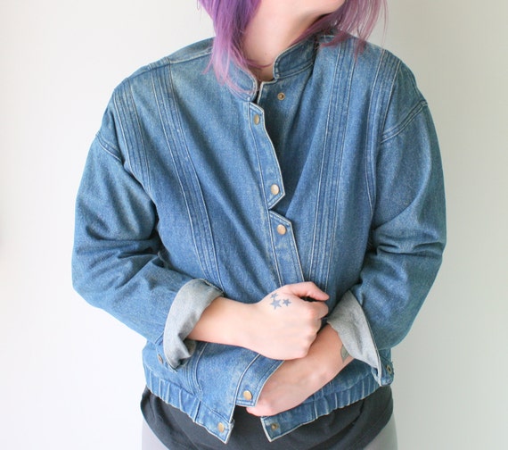 Vintage BLUE JEAN Jacket....grunge. hipster. retr… - image 1