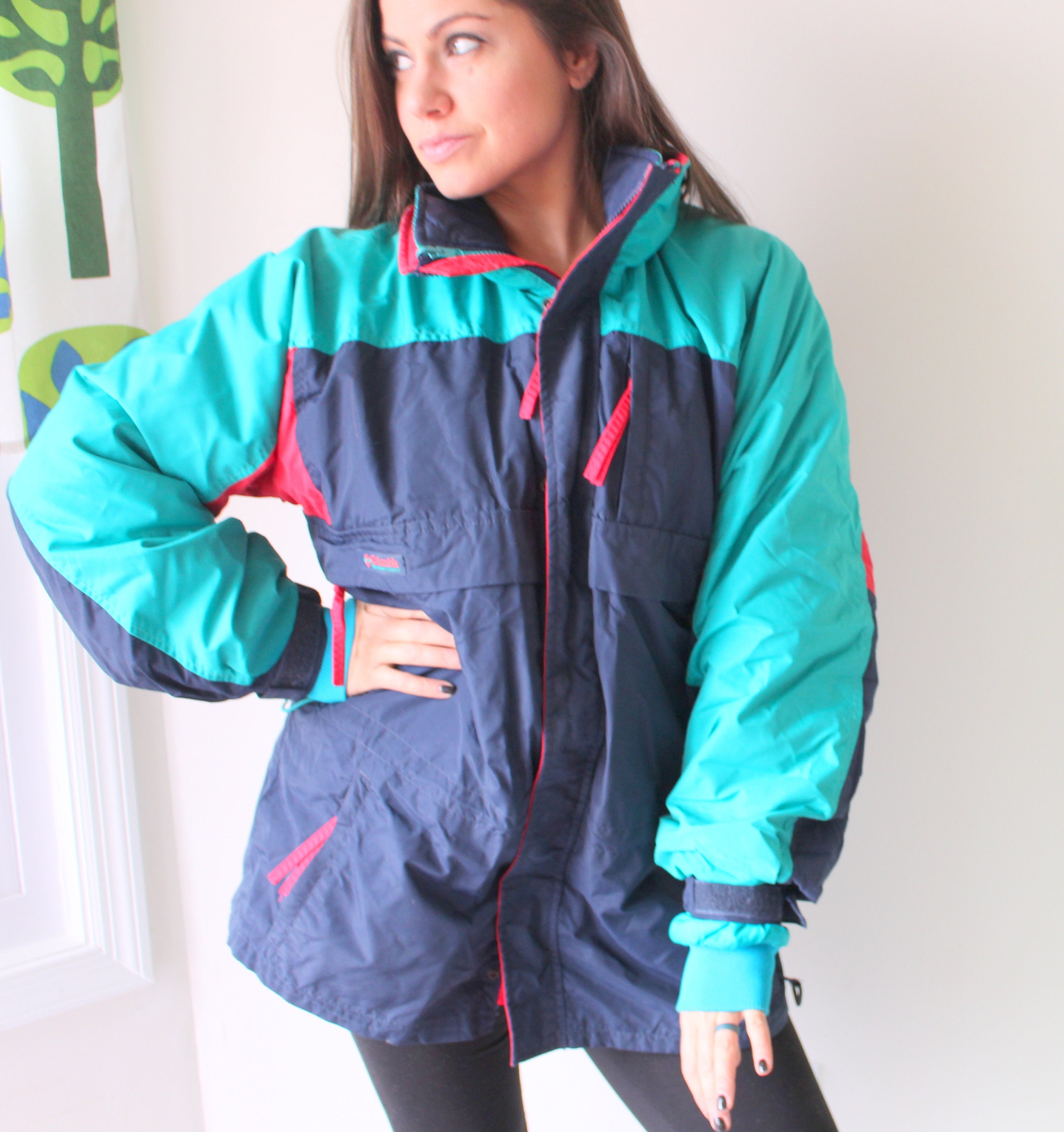 90’s Columbia vintage nylon jacket 1990s Columbia 3-in-1 Jacket Free Shipping - The Vintage Twin
