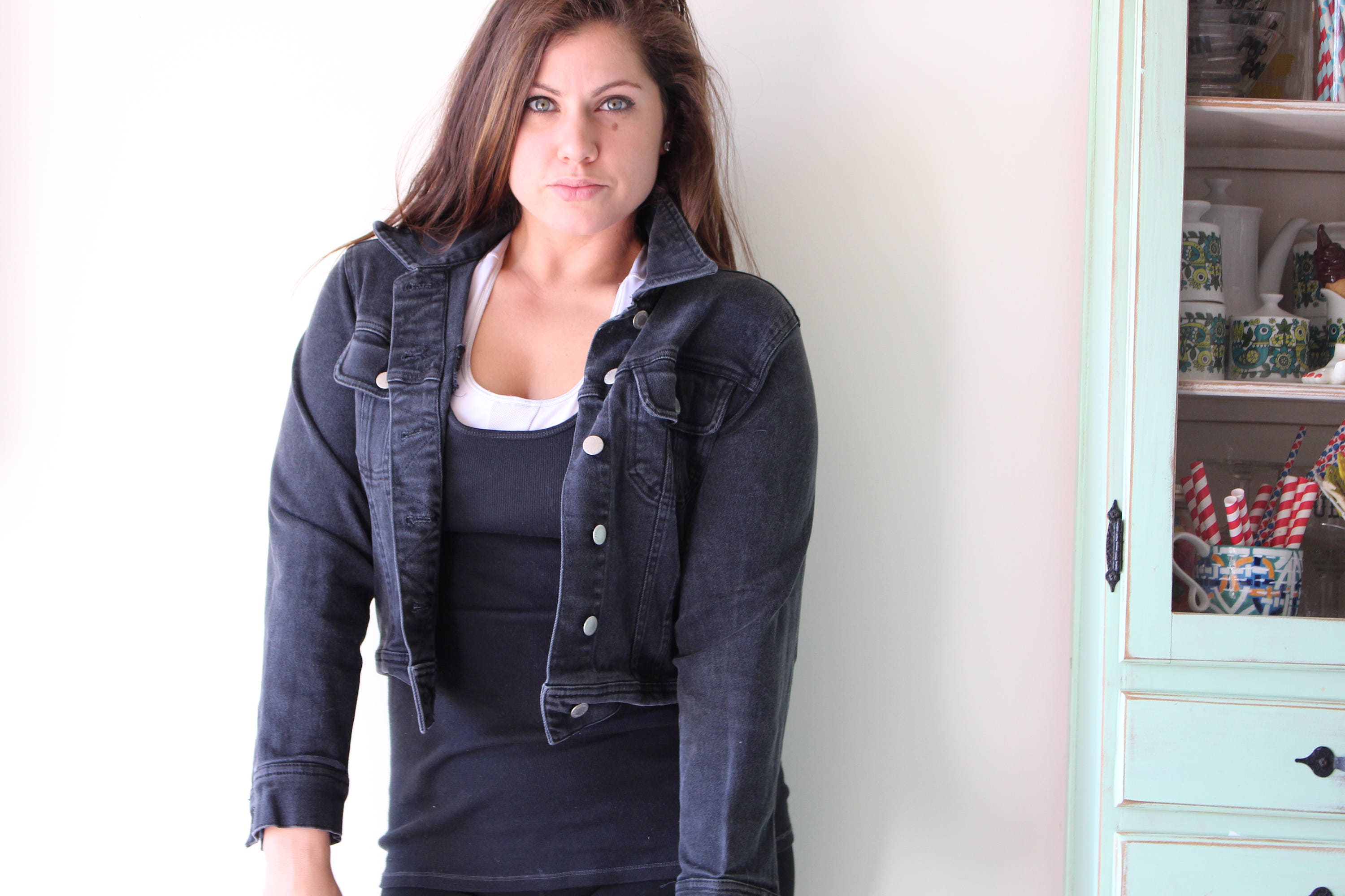 Vintage 90s Black Denim Jacket, Grunge Style (size Small) - Etsy