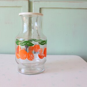 Vintage Orange Glaskrug: Retro Küchengeschirr, 23 cm hoch