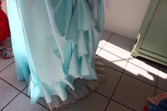 1960s BLUE LACE Dress....size small womens....196… - image 10