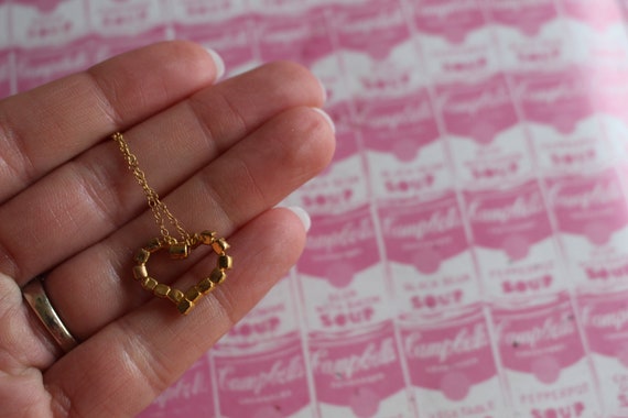 1980s Vintage Valentine Gem HEART Necklace..jewel… - image 3