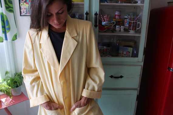 1980s YELLOW Jacket Blazer.....duckie. 80s busine… - image 6