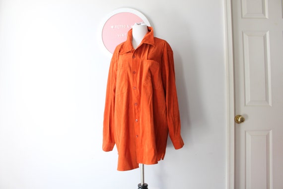 Vintage Burnt Orange  Basic Editions Blouse...198… - image 1