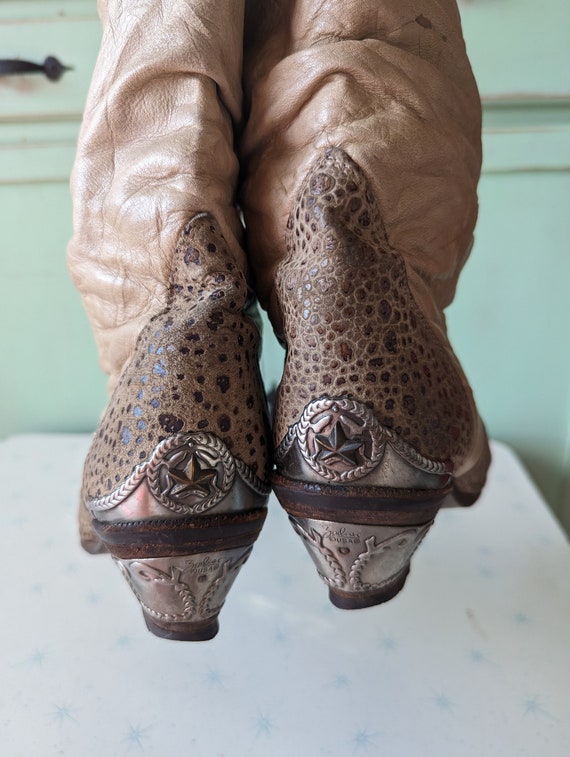 AMAZING 1980s LEATHER Western Cowgirl Boots...siz… - image 3