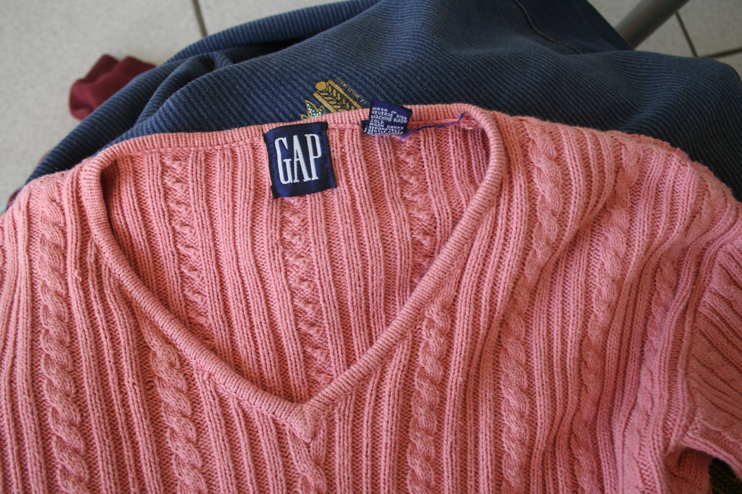 1990s GAP Pink Cotton Cable Knit Sweater - Unisex Medium - Etsy