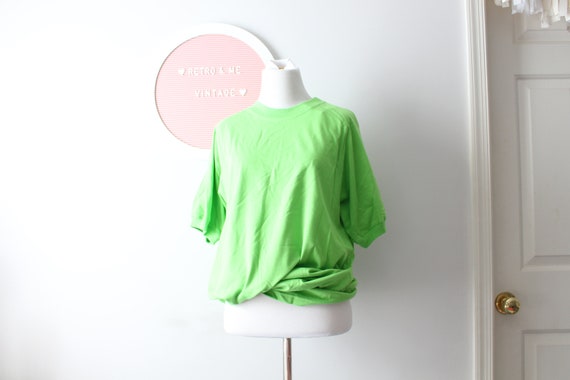 NOS 1980s Green Neon Top......medium. large. unis… - image 3