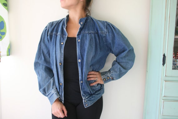 Vintage BLUE JEAN Jacket...rad. grunge. hipster. … - image 3