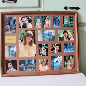 Vintage Multi Collage Holzrahmen - 16x21 - 80er Jahre Cottagecore Dekor