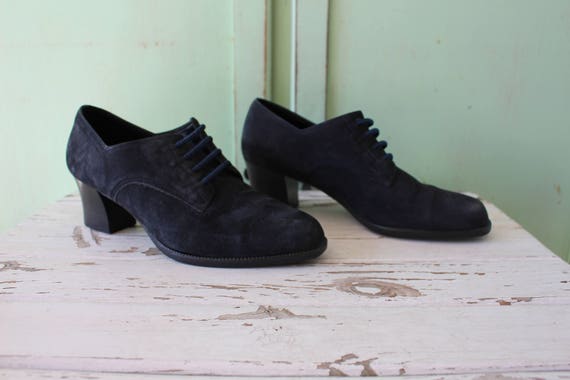 SALE/// 1980s Blue Vintage BOOTS....leather boots… - image 3