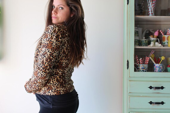 1990s LEOPARD Jacket..retro. 1980s. rad. 1990s. c… - image 3