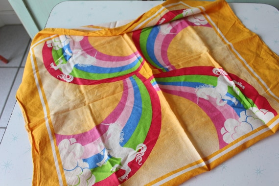 Vintage RAINBOW UNICORN Scarf Bandana....colorful… - image 2