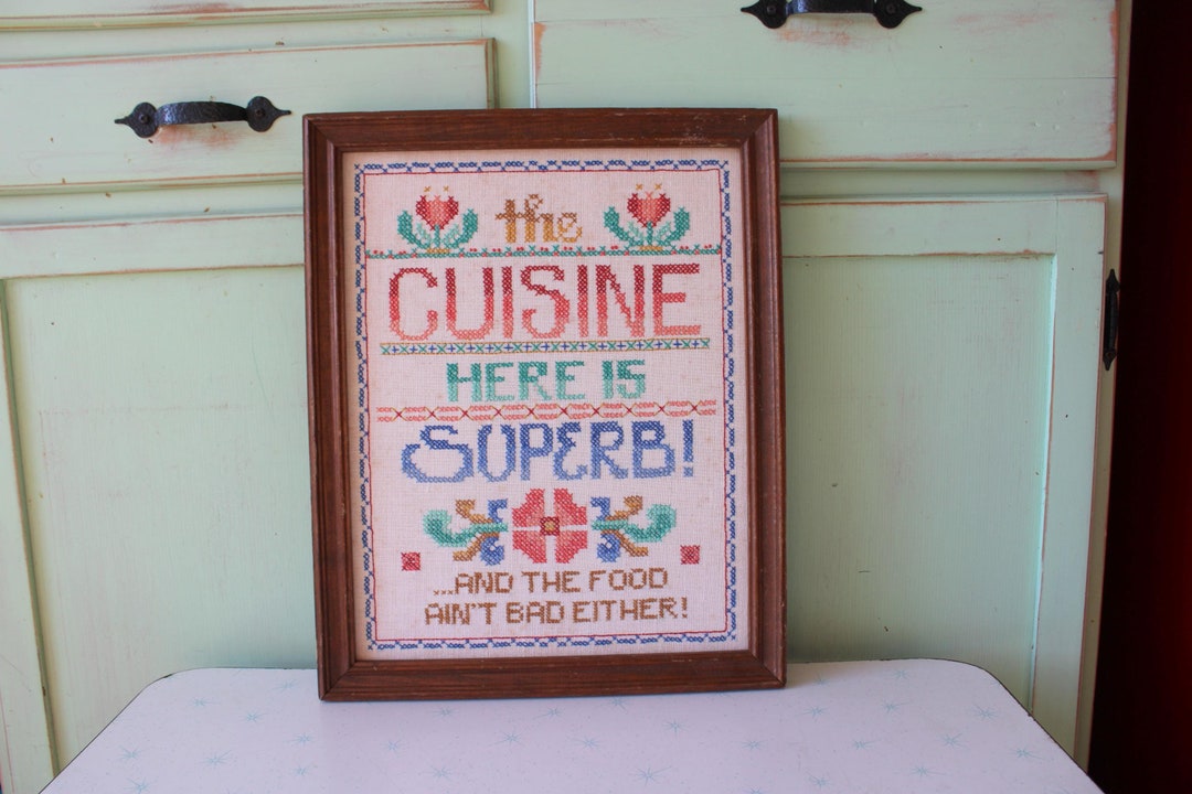 1960s 70s Vintage Kitchen Decor Wall Art....retro. Home. Wooden