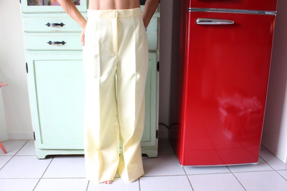 70s Vintage Yellow Pants....hipster. retro. hippi… - image 3