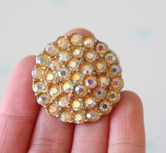 Vintage Diamond Atomic Brooch....groovy. retro. 1… - image 1