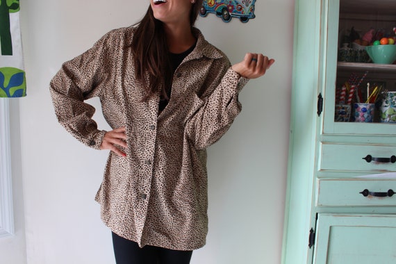 1990s LEOPARD Print Jacket.....retro. 1980s. rad.… - image 2