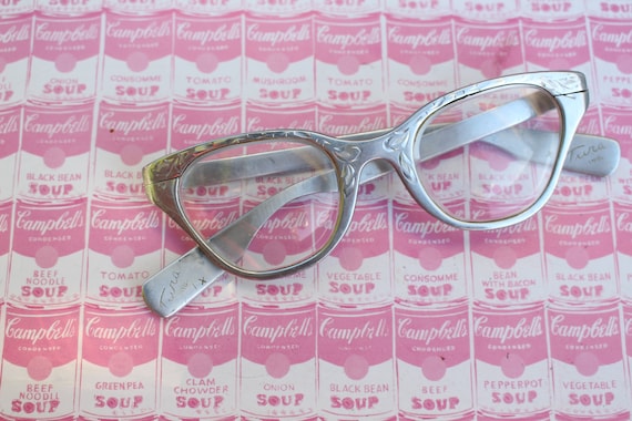 1950s 1960s TURA Vintage CAT EYE Eye Glasses....v… - image 2