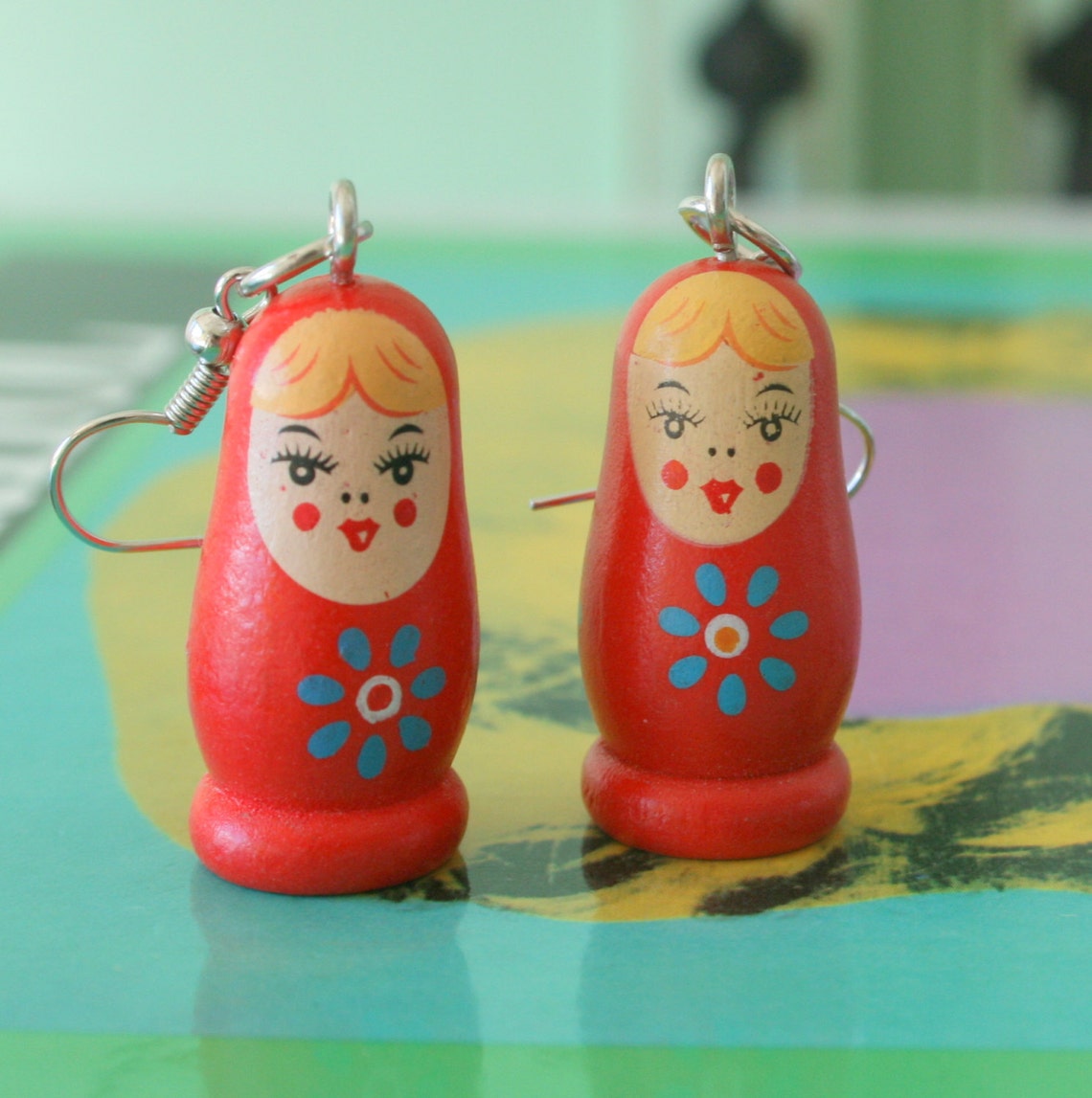 Vintage RUSSIAN NESTING DOLL Earrings…dangly. Cute. Kitschy. | Etsy