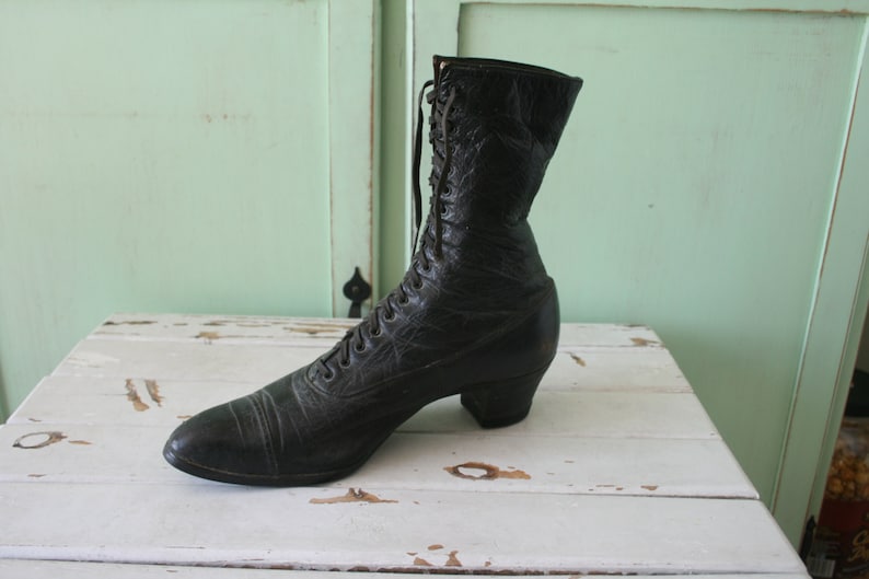 Mid Century Antique WITCH Boots...size 5 Womens...leather Etsy