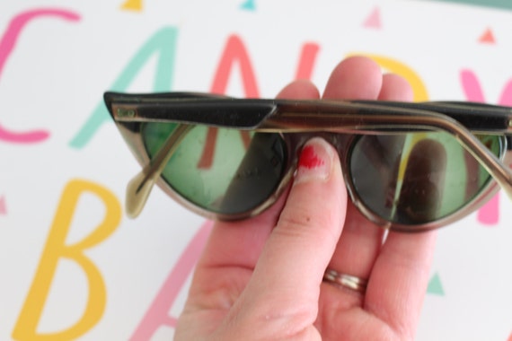 Vintage Cat Eye Sunglasses: 1950s-60s Italian Eye… - image 4