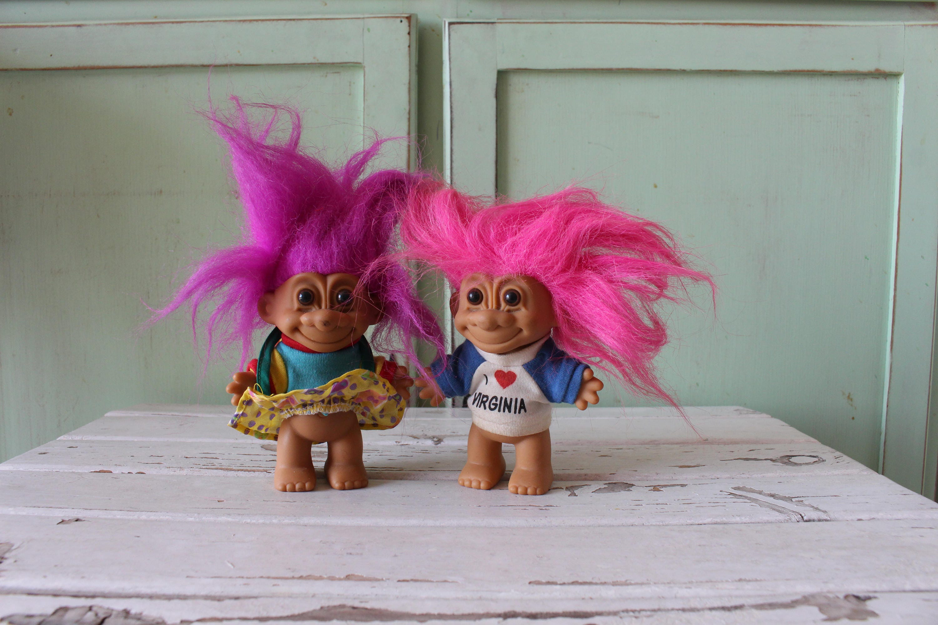 Vintage TROLLS Doll Set...doll. Collectible. Troll. 1980s. - Etsy Israel