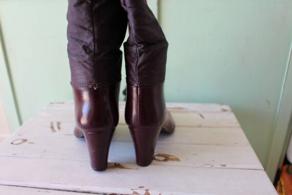 1970s CRANBERRY RAIN Boots...size 6 womens... sno… - image 4
