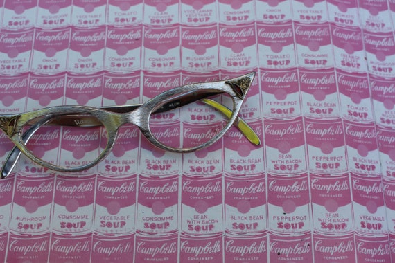 1950s 1960s Cat Eye Glasses...vintage eyewear. fa… - image 5