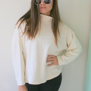 Vintage Perry Ellis Cotton Slouchy Top: 1980s Unisex Sweater