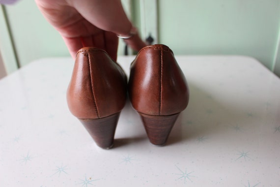 1980s Tassled Heeled Designer Loafers...size 10 w… - image 3