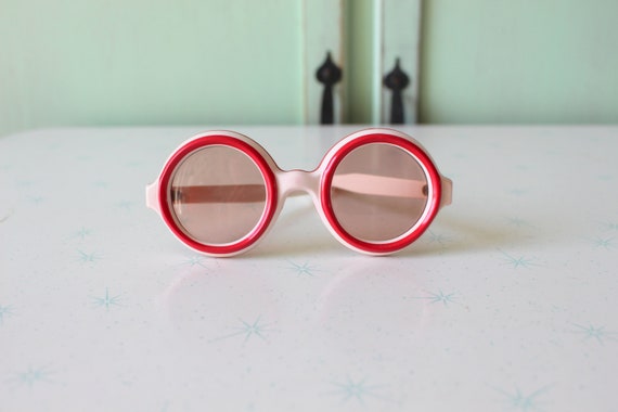 1950s 1960s MOD Party Glass Lens Sunglasses...gro… - image 1