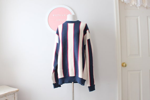 1990s Striped Oversized Sweater... large. xlarge.… - image 1