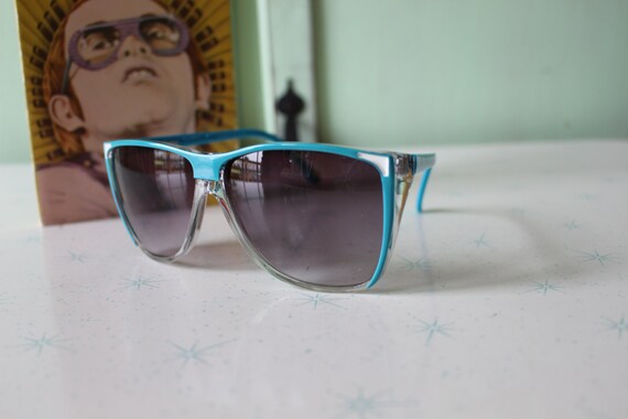 1980s BLUE New Old Stock Sunglasses.....vintage e… - image 5