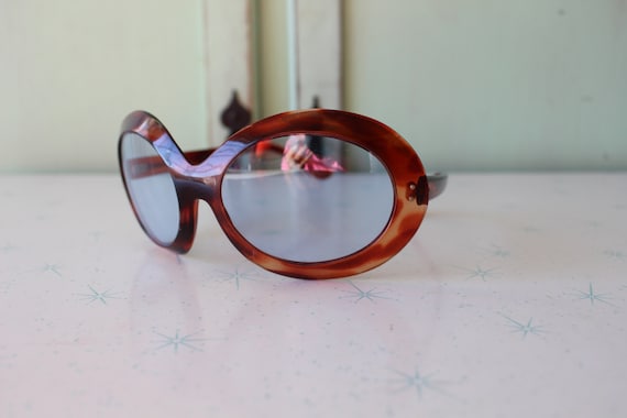 Vintage MOD DISCO Sunglasses...oversized. leopard… - image 5