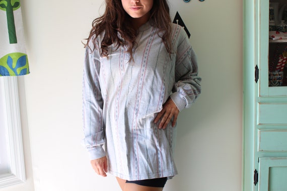 SALE//// 1990s Vintage Mens Striped Shirt.size me… - image 5