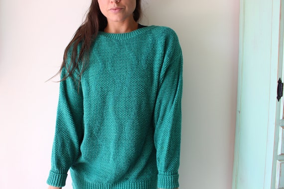 1980s Bright Green Sweater..size medium large..co… - image 3