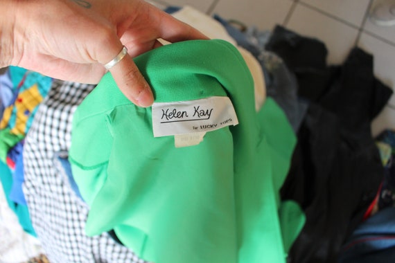 Vintage Kelly Green Blazer Jacket.size medium lar… - image 10