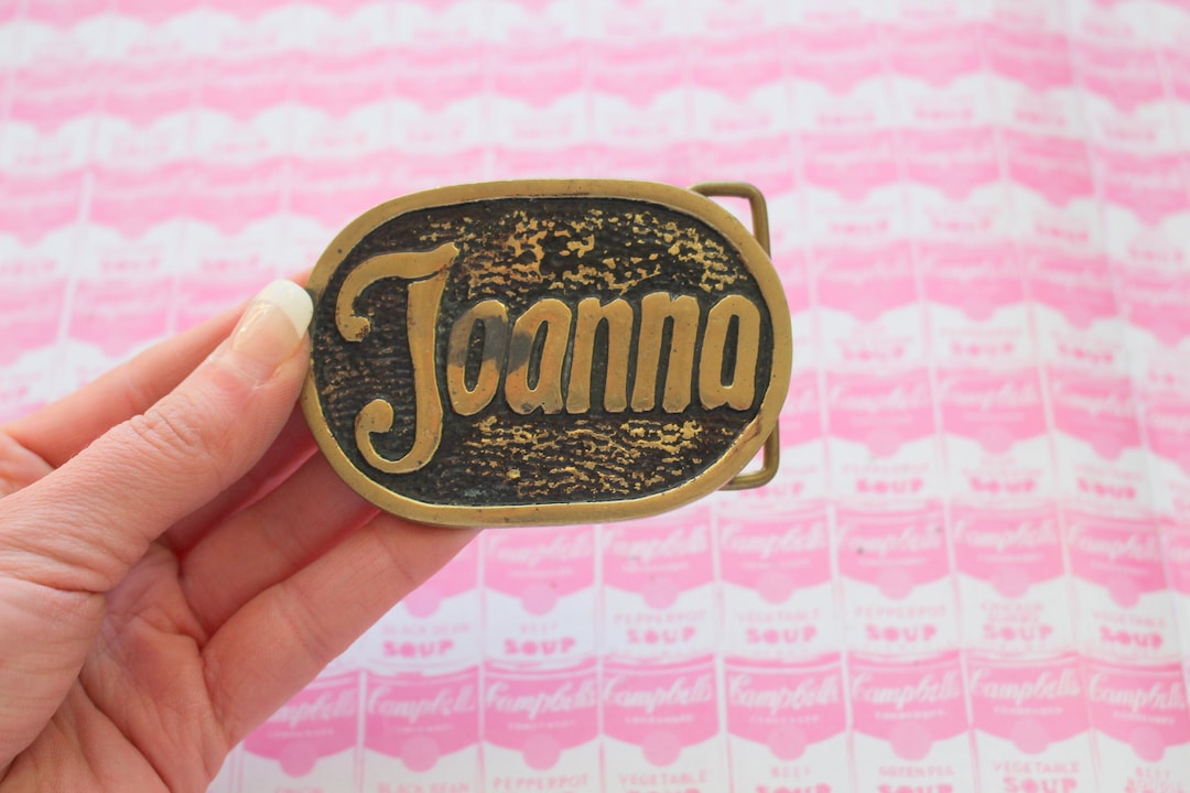 Vintage JOANNA Belt Buckle.jo. Name Belt Buckle. Made in USA. Retro