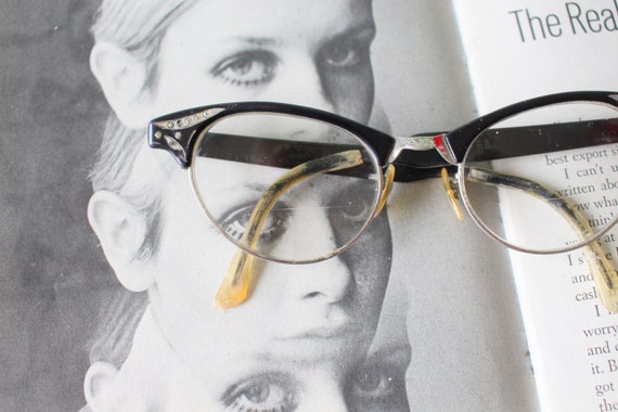 1950s 1960s Vintage CAT EYE Eye Glasses..vintage … - image 1