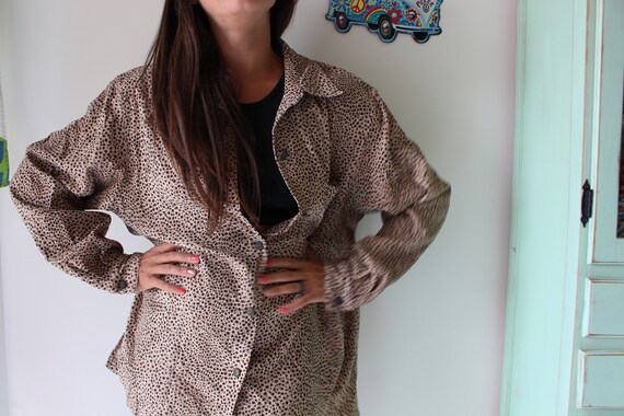 1990s LEOPARD Print Jacket.....retro. 1980s. rad.… - image 3