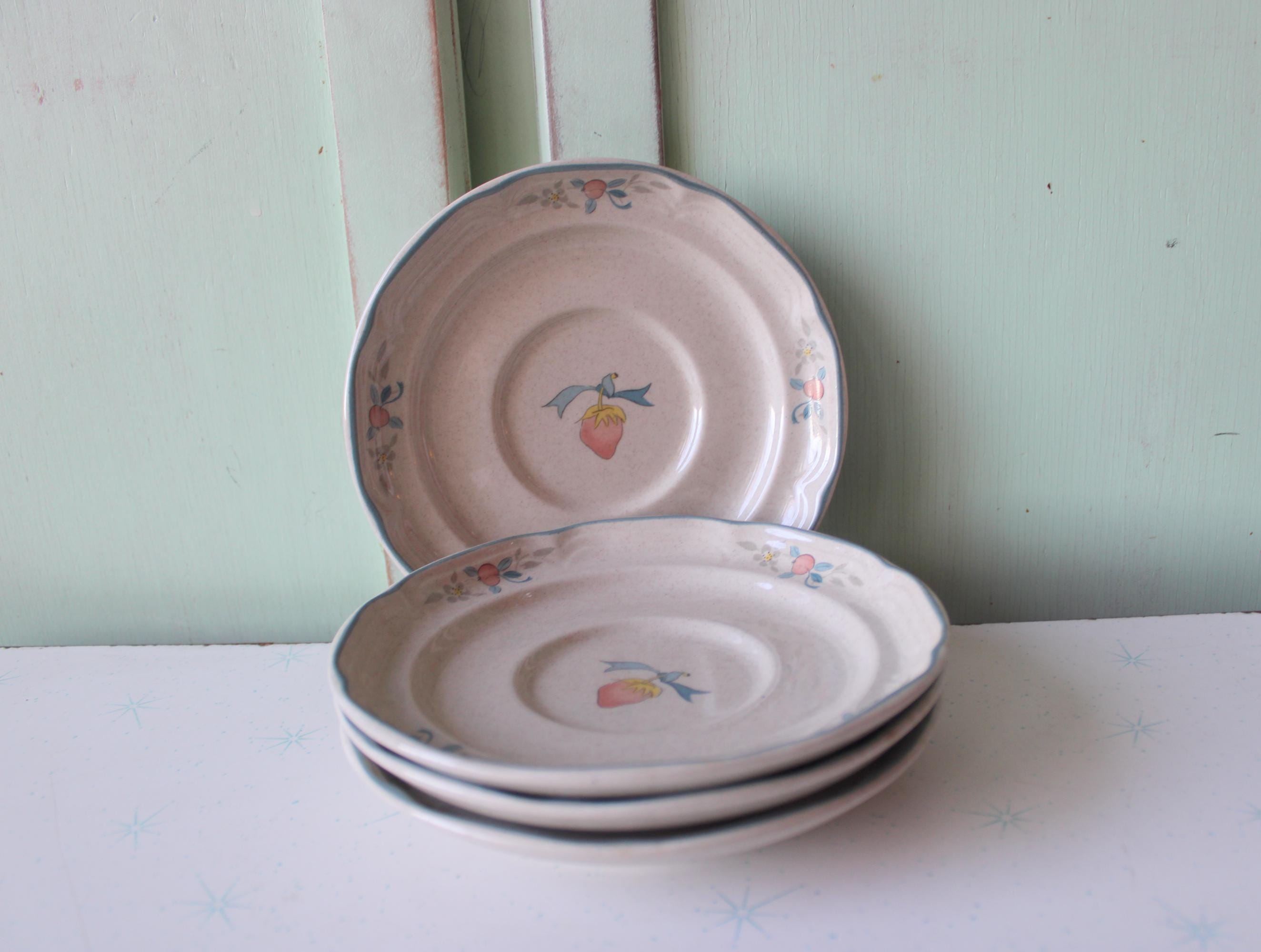 ヴィンテージダックプリントプレートセット：レトロなキッチン