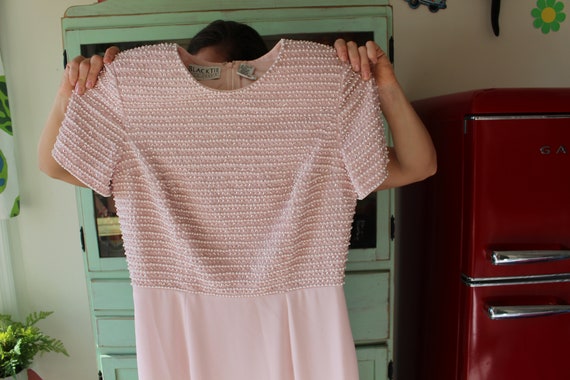 1980s Vintage PINK SEQUINS Dress..small medium..g… - image 5