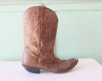70s COWBOY Boots TONY LAMA Lizard Toe Cowboy Boots Distress 70s COWBOY Boots TONY LAMA Lizard Toe Cowboy Boots Distress